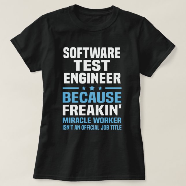 Camiseta Ingeniero de pruebas de software (Diseño del anverso)