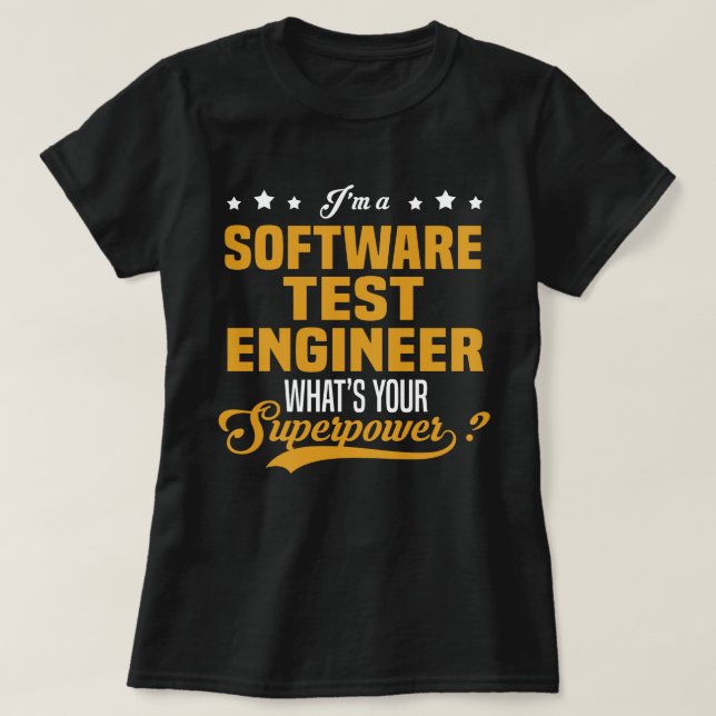 Camiseta Ingeniero de pruebas de software (Diseño del anverso)