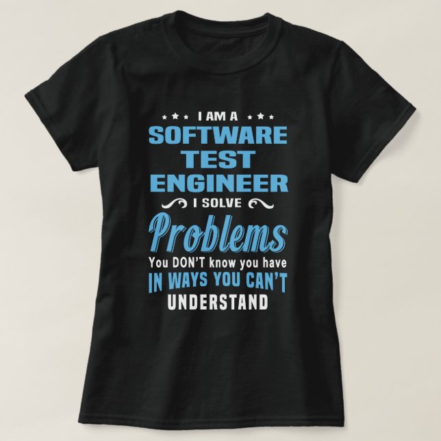 Camiseta Ingeniero de pruebas de software (Diseño del anverso)
