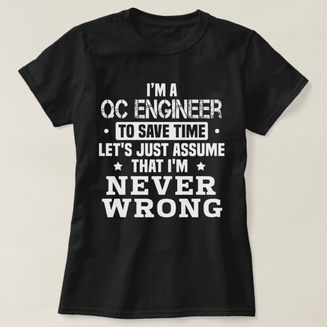 Camiseta Ingeniero de QC (Diseño del anverso)