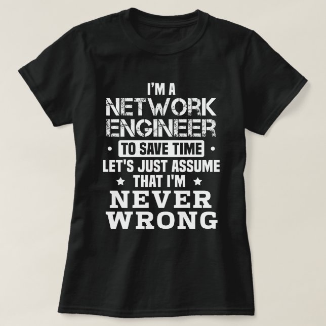 Camiseta Ingeniero de red (Diseño del anverso)