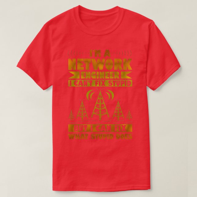 Camiseta Ingeniero de red (Diseño del anverso)