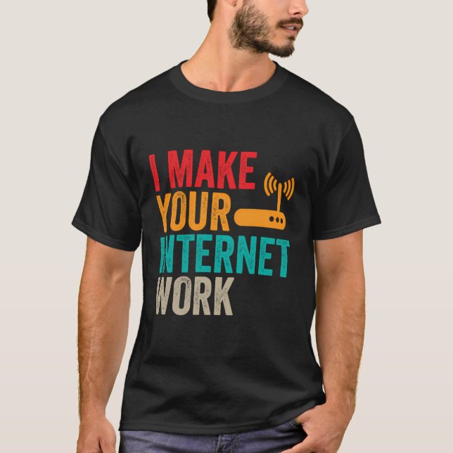 Camiseta Ingeniero de red Administrador de trabajo de Inter (Anverso)