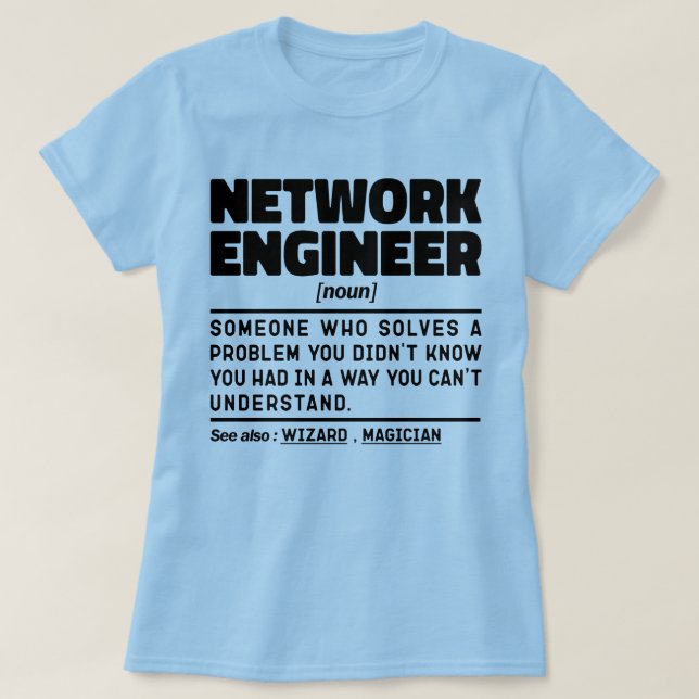 Camiseta Ingeniero de red Estudiante Geek de Ciencia de Dat (Diseño del anverso)