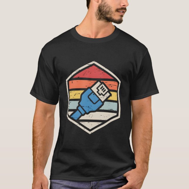 Camiseta Ingeniero de red Rj45 de Badge (Anverso)