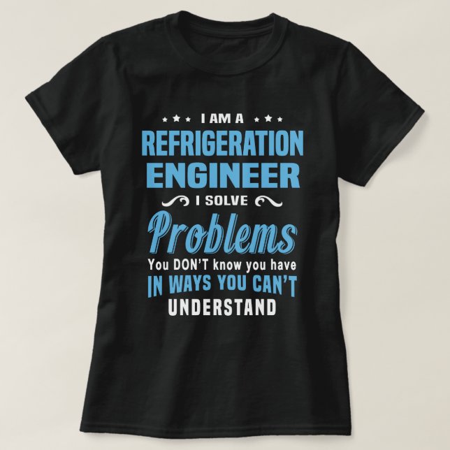 Camiseta Ingeniero de refrigeración (Diseño del anverso)