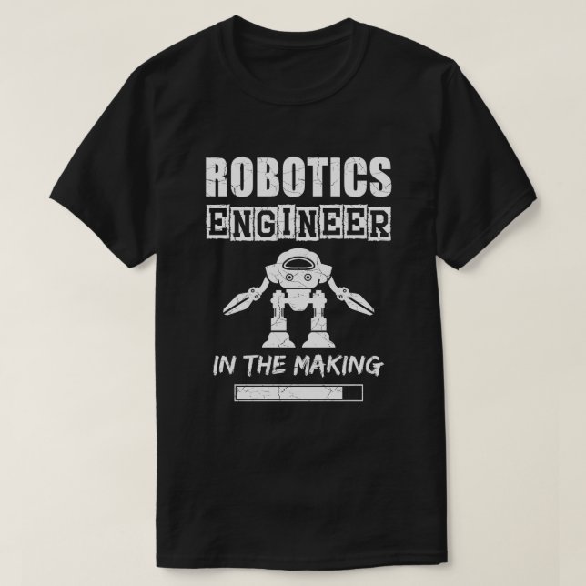 Camiseta Ingeniero de robótica en producción, textura grues (Diseño del anverso)