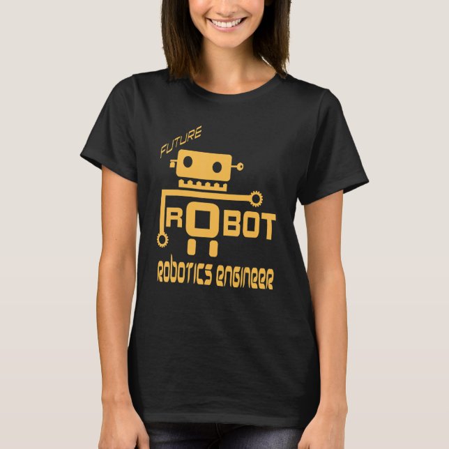 Camiseta Ingeniero de Robótica Futuro Técnico Robot Vintage (Anverso)