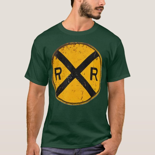 Camiseta Ingeniero de Rótulo de cruce de ferrocarril de vin (Anverso)