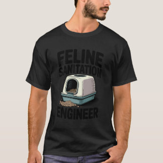 Camiseta Ingeniero de Saneamiento Felino Amante de Gatos Ca