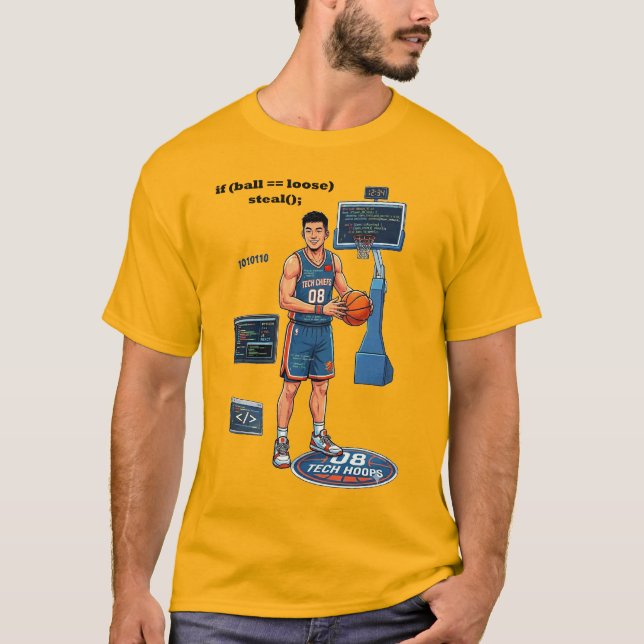 Camiseta Ingeniero de software chino jugando baloncesto URM (Anverso)