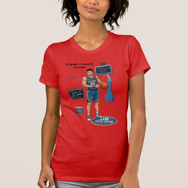 Camiseta Ingeniero de software chino jugando baloncesto URM (Anverso)