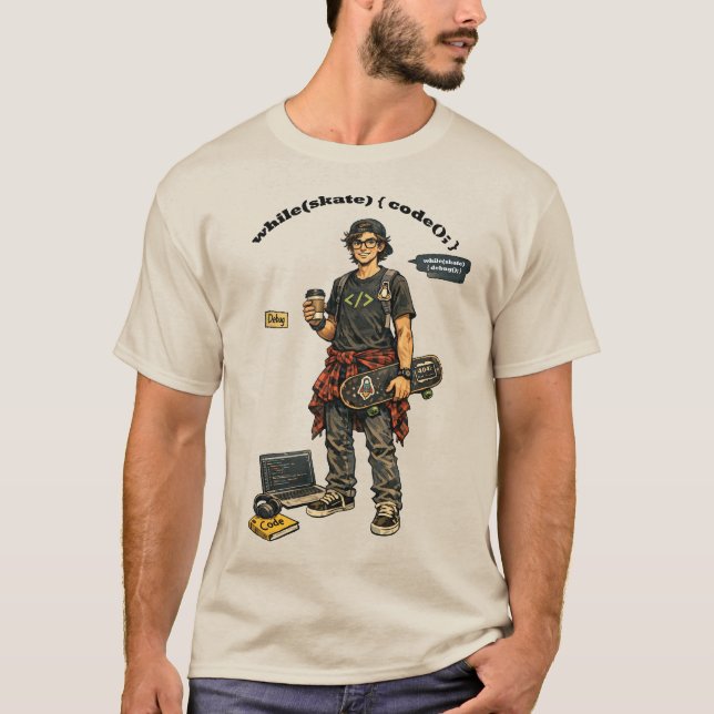 Camiseta Ingeniero de software codificador URM que practica (Anverso)
