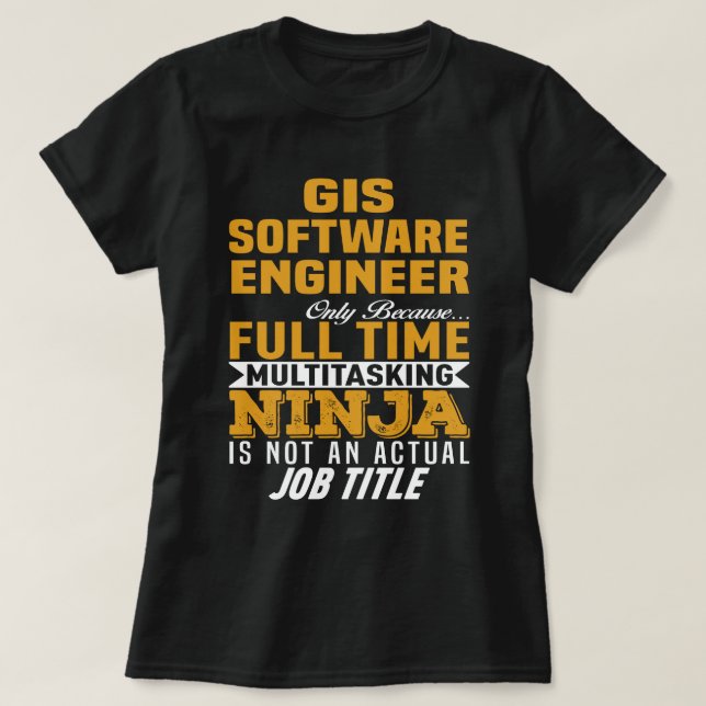 Camiseta Ingeniero de software GIS (Diseño del anverso)