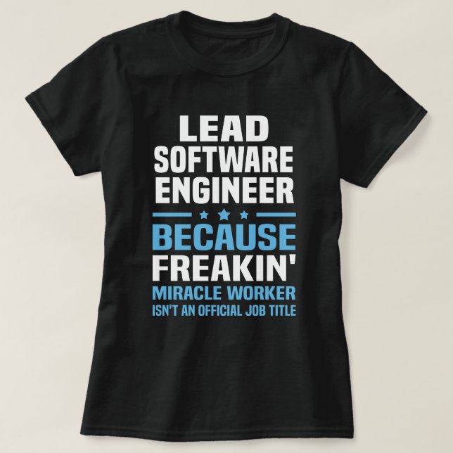 Camiseta Ingeniero de software líder (Diseño del anverso)