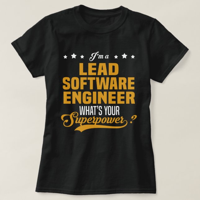 Camiseta Ingeniero de software líder (Diseño del anverso)