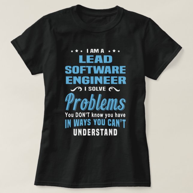 Camiseta Ingeniero de software líder (Diseño del anverso)