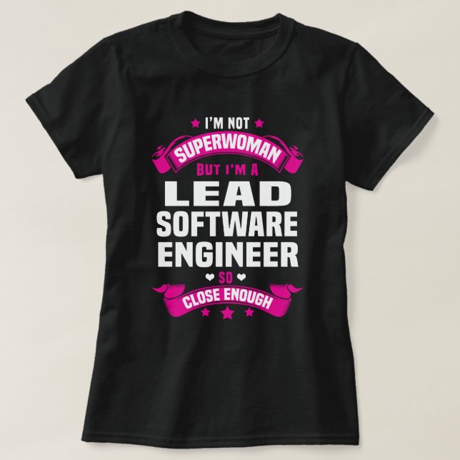 Camiseta Ingeniero de software líder (Diseño del anverso)