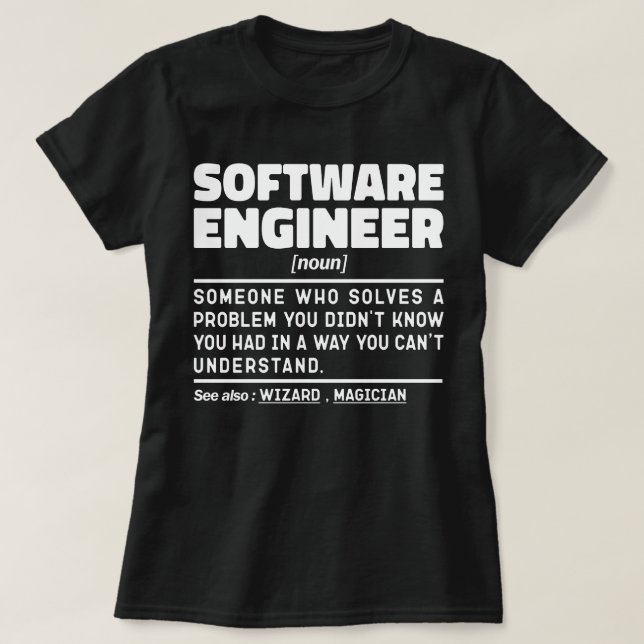 Camiseta Ingeniero de software Nuevo informático Geek Codin (Diseño del anverso)