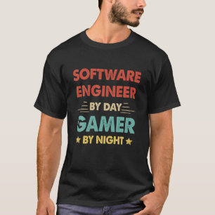 Camiseta Ingeniero De Software Por Jugador De Día Por Camis