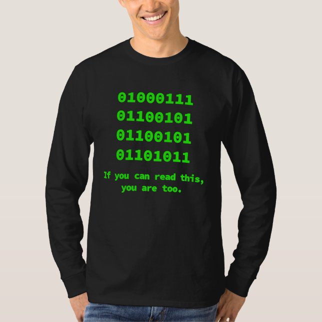 Camiseta Ingeniero de software programador de código binari (Anverso)