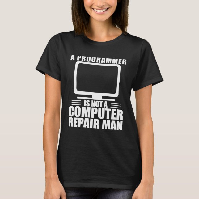 Camiseta Ingeniero de Software Programador de Computadoras  (Anverso)