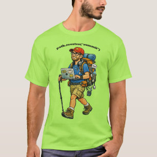Camiseta Ingeniero de Software que va de excursión con una