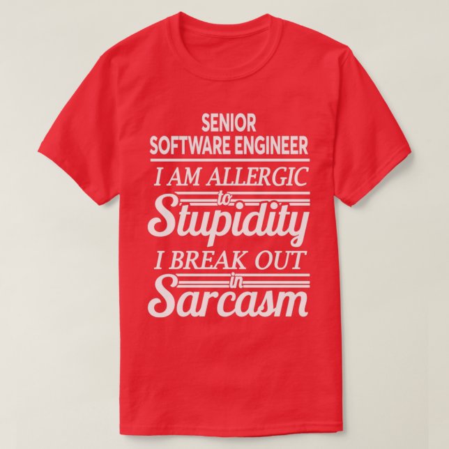 CAMISETA INGENIERO DE SOFTWARE SUPERIOR 1 (Diseño del anverso)