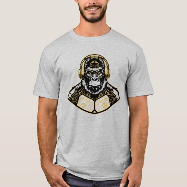 Camiseta Ingeniero de software vectorial Silverback Gorilla (Anverso)