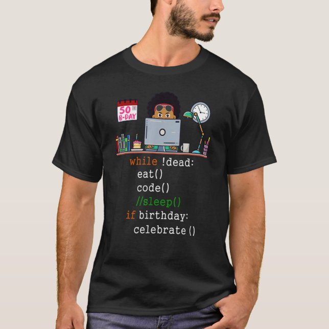 Camiseta Ingeniero de software y codificador I E para hombr (Anverso)