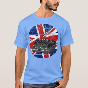 Camiseta Ingeniero de sonido Bandera del Reino Unido Músico