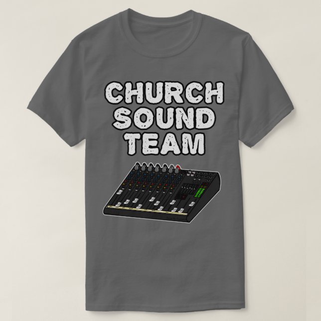 Camiseta Ingeniero de sonido cristiano del equipo de sonido (Diseño del anverso)