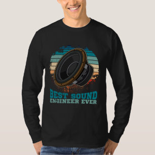 Camiseta Ingeniero de sonido de subwoofer sintetizador de a