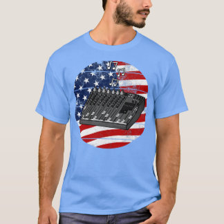 Camiseta Ingeniero de sonido Músico de Bandera de Estados U