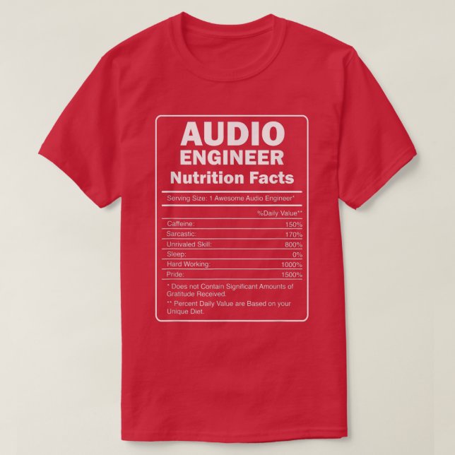 Camiseta Ingeniero De Sonido Para Engi De Producción De Mús (Diseño del anverso)