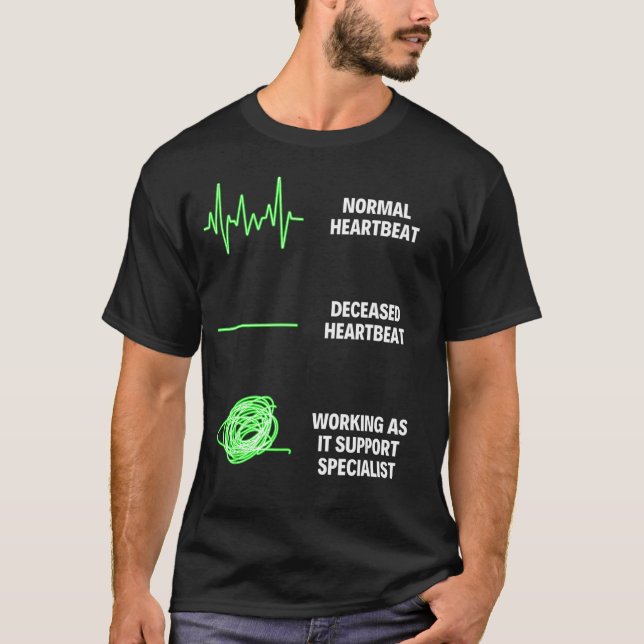 Camiseta Ingeniero de soporte de TI Información de computad (Anverso)