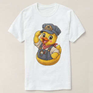 Camiseta Ingeniero de Tren Pato de Goma Edición Vintage