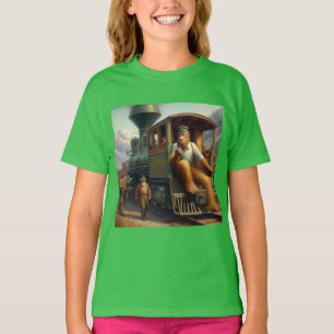 Camiseta Ingeniero de trenes de pie