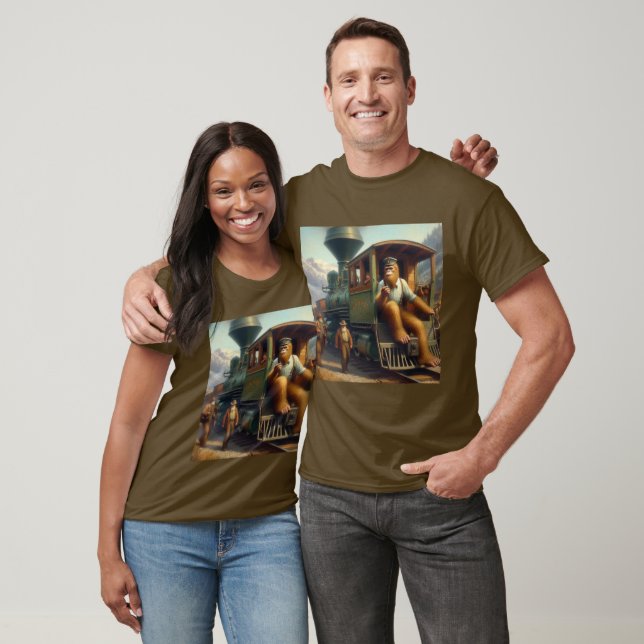 Camiseta Ingeniero de trenes de pie (Unisexo)