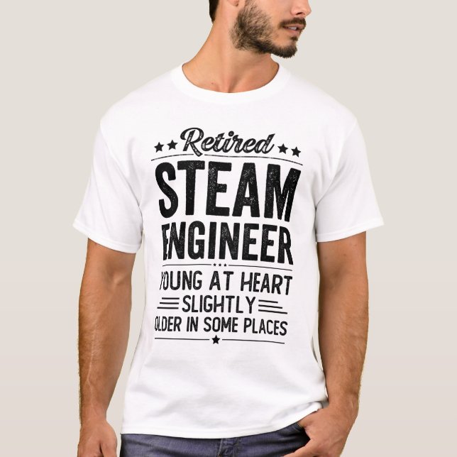 Camiseta Ingeniero de vapor retirado (Anverso)