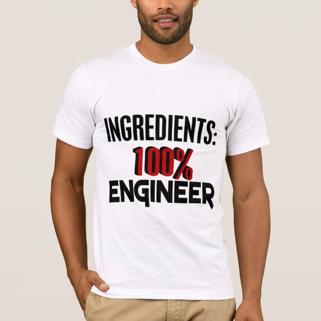 Camiseta Ingeniero del 100% (Anverso)