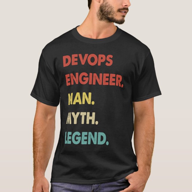 Camiseta Ingeniero Devops Hombre Mito Leyenda  1 (Anverso)
