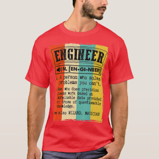Camiseta Ingeniero Dictionary Definition Funny Vintage
