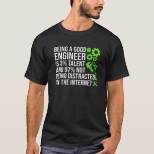 Camiseta Ingeniero divertido Hombres Ingeniería Mecánica Mu