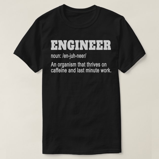 Camiseta Ingeniero Divertido Y Organismos Que Se Enamoran (Diseño del anverso)
