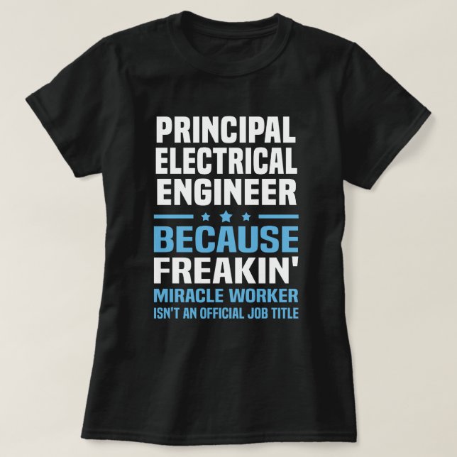 Camiseta Ingeniero Eléctrico Principal (Diseño del anverso)