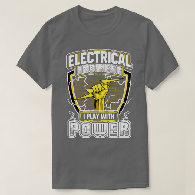 Camiseta Ingeniero Eléctrico Que Juego Con Energía (Diseño del anverso)