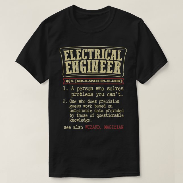 Camiseta Ingeniero Eléctrico Regalo Gracioso Definitivo Dic (Diseño del anverso)
