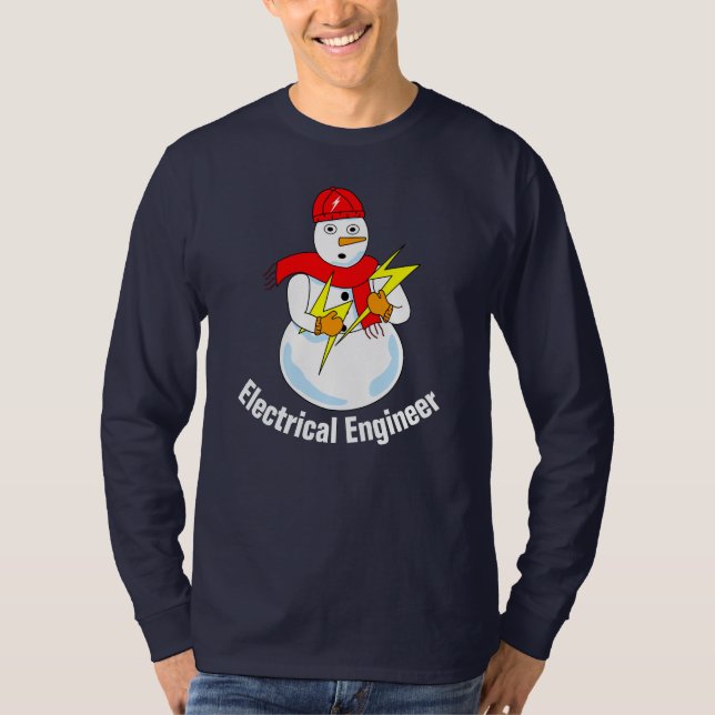 Camiseta Ingeniero eléctrico Snowman (Anverso)