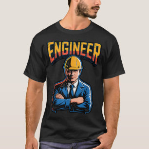 Camiseta Ingeniero en letras griegas humor nerd Stem 